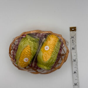 Vintage Corn Salt & Pepper Shakers with Basket – Still Sealed